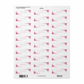 Elegant Waterverf Flowers Handgeschreven Script-te Etiket (Full Sheet)