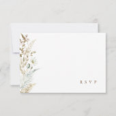 Elegant Waterverf Flowers Pampas Grass RSVP Card (Achterkant)