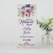 Elegant Waterverf Flowers Rehearsal Dinner Kaarten (Staand voorkant)