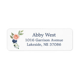 Elegant Waterverf Flowers Return Address Label