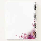 Elegant Waterverf Flowers Rozen Sjabloon Moderne Notitieboek (Achterkant)