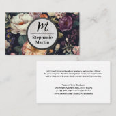 Elegant Waterverf Flowers | Steen Visitekaartje (Voorkant / Achterkant)