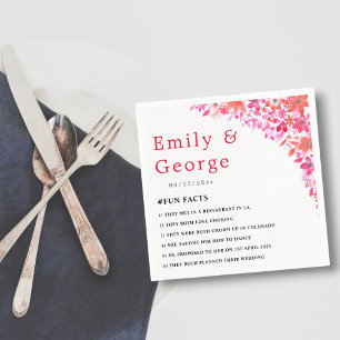 Elegant Waterverf Flowers Summer Floral Wedding Servet