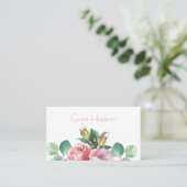 Elegant Waterverf Flowers Visitekaartje (Staand voorkant)