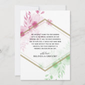 Elegant Waterverf Flowers Weddenschap Hartelijk da Kaart (Voorkant)