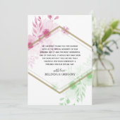 Elegant Waterverf Flowers Weddenschap Hartelijk da Kaart (Staand voorkant)