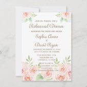 Elegant Waterverf Flowers Weddenschap Kaart (Voorkant)