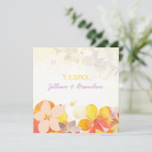 Elegant Waterverf Flowers Weddenschap Save the Dat Save The Date (Staand voorkant)