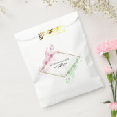 Elegant Waterverf Flowers Wedding Bedankzakje (Gezegeld)