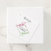 Elegant Waterverf Flowers Wedding Gift Bedankjes Labels (In situ)