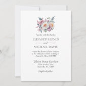 Elegant Waterverf Flowers Wedding Kaart (Voorkant)