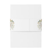 Elegant Waterverf Flowers Wedding Uitnodigingen Wikkel (Achterkant Voorbeeld)