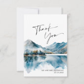 Elegant Waterverf Foggy Forest Wedding Bedankkaart (Voorkant)