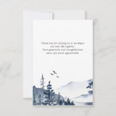 Elegant Waterverf Foggy Forest Wedding Bedankkaart (Achterkant)