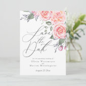 Elegant Waterverf Foliage Save the Date Invitati Kaart (Staand voorkant)
