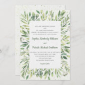 Elegant Waterverf Foliage Splatter Kaart (Voorkant / Achterkant)