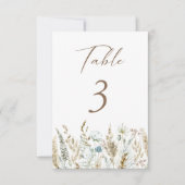 Elegant Waterverf Foliage Weddenschap Tabelnummer (Voorkant)