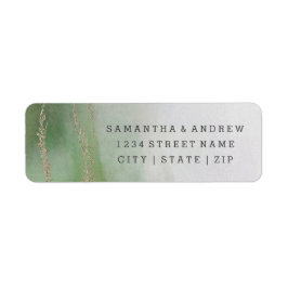 Elegant Waterverf Foliage Wedding Return Address Etiket