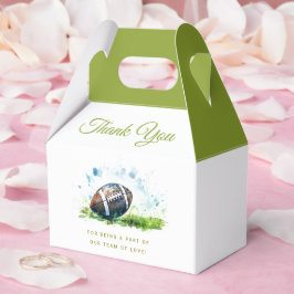 Elegant Waterverf Football Baby shower Bedankdoosjes