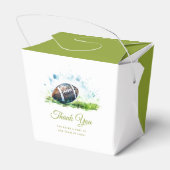 Elegant Waterverf Football Baby shower Bedankdoosjes (Achterkant)