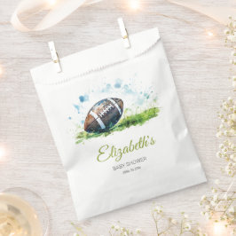 Elegant Waterverf Football Baby shower Bedankzakje