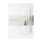 Elegant Waterverf Forest Invitation Belly Band Uitnodigingen Wikkel (Voorkant Voorbeeld)