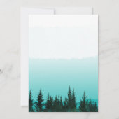 Elegant Waterverf Forest Pine Trees Vrijgezellenfe Kaart (Achterkant)