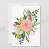 Elegant Waterverf Garden Floral Wedding Kaart (Achterkant)