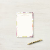 Elegant Waterverf Garden Flowers Stylish Lijst Post-it® Notes (Op bureau)