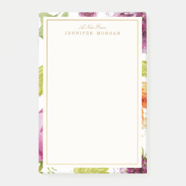 Elegant Waterverf Garden Flowers Stylish Lijst Post-it® Notes