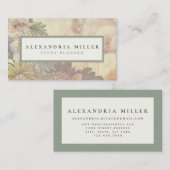 Elegant Waterverf Garden Flowers Visitekaartje (Voorkant / Achterkant)