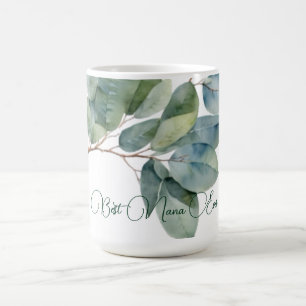 Elegant waterverf gebladerte groen eucalyptus Nana Koffiemok