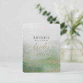 Elegant Waterverf gebladerte zal je bruidsmeisje z Kaart (Staand voorkant)