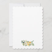 Elegant Waterverf Geel White Floral Community Kaart (Achterkant)