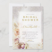 Elegant Waterverf Gekleurd Floral Vrijgezellenfees Kaart (Voorkant)