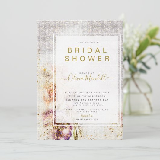 Elegant Waterverf Gekleurd Floral Vrijgezellenfees Kaart (Staand voorkant)