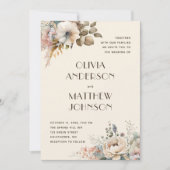 Elegant waterverf gentle tuinbloembruiloft kaart (Voorkant)