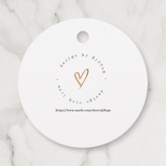 Elegant Waterverf Gift Label - "Een geschenk voor  (Achterkant)