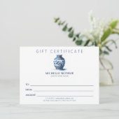 Elegant Waterverf Ginger Jar Cadeaubon (Staand voorkant)