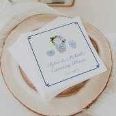 Elegant Waterverf Ginger Jar Wedding Shower Party Servet