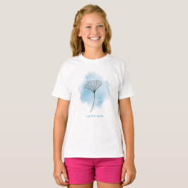Elegant Waterverf Ginkgo Biloba Blad - Minimalisti T-shirt