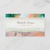 Elegant, Waterverf, Glittery Lashes Loyalty Kaart (Achterkant)