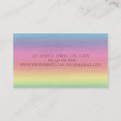 Elegant Waterverf, Gold Glitter Headphone DJ Visitekaartje (Achterkant)