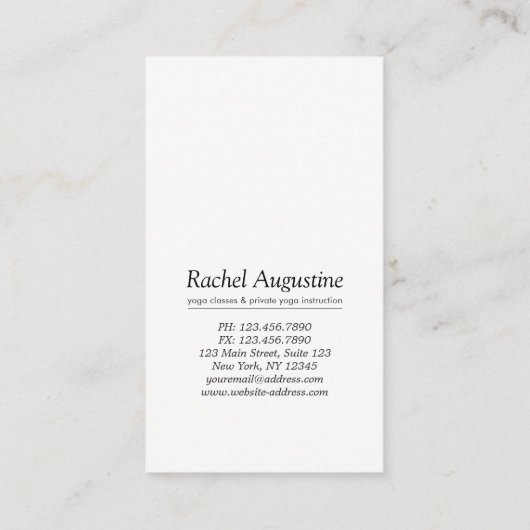 Elegant Waterverf Gold Meditation Yoga Instructor Visitekaartje (Achterkant)