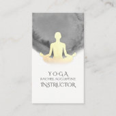 Elegant Waterverf Gold Meditation Yoga Instructor Visitekaartje (Voorkant)