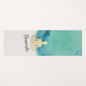 Elegant Waterverf Gold Meditation Yoga Instructor Yogamat (Voorkant (horizontaal))