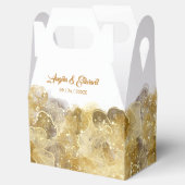 Elegant Waterverf Gold Wedding Favor Box Bedankdoosjes (Geopend)