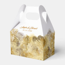 Elegant Waterverf Gold Wedding Favor Box