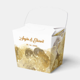 Elegant Waterverf Gold Wedding Favor Box Bedankdoosjes