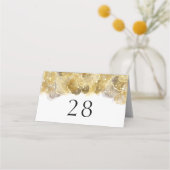 Elegant Waterverf Gold Wedding Folded Place Card Plaatskaartje (Achterkant)